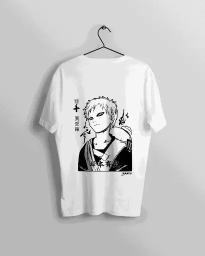 Gaara printed Tshirt white